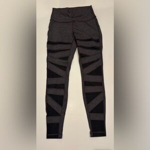 Lululemon leggings- grey/ black- size 8